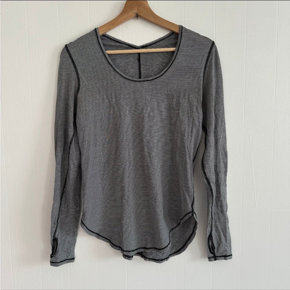 lululemon striped long sleeve shirt
